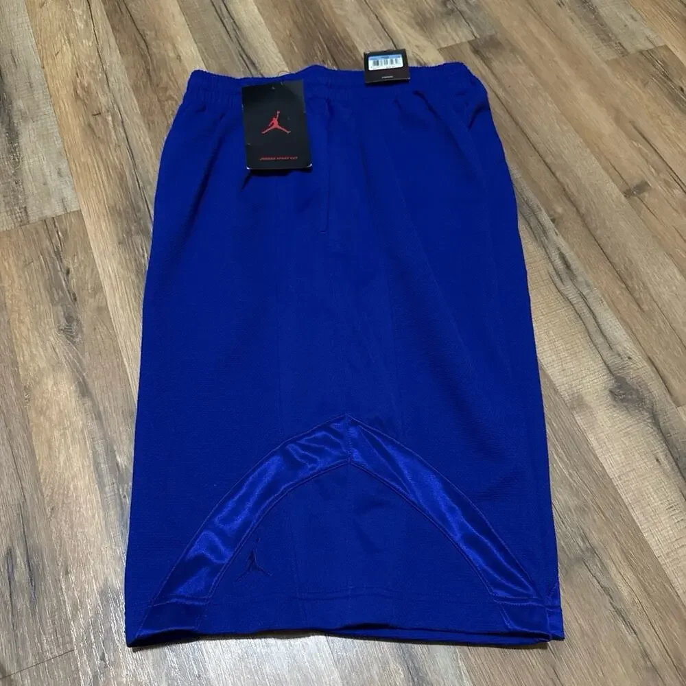 2010 Air Jordan Mesh Court Fit Baggy Basketball Vintage 416212-409 Shiny Shorts